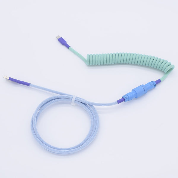 Mechcables baby blue powder coated aviator cable
