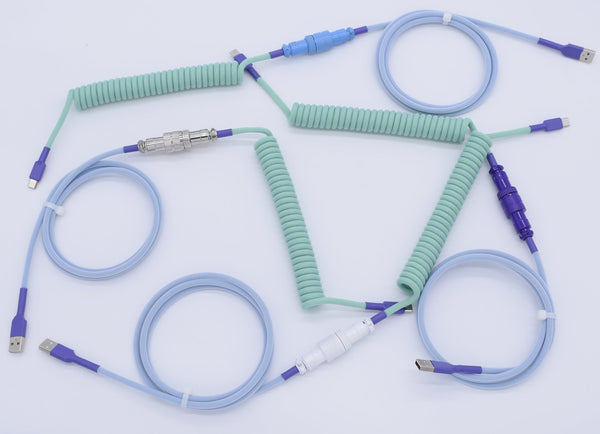 Frozen Llama themed mechanical keyboard cable designed by Mechcables
