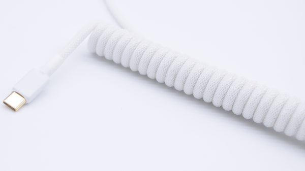 White and Gold Custom Keyboard Cable