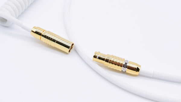 White and Gold Custom Keyboard Cable