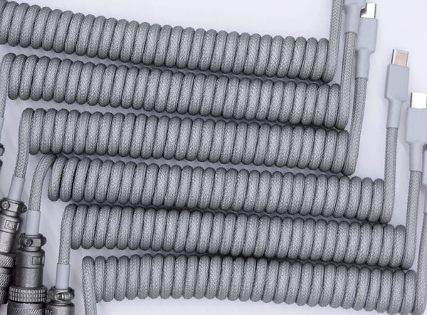 Stealth gray custom keyboard cables
