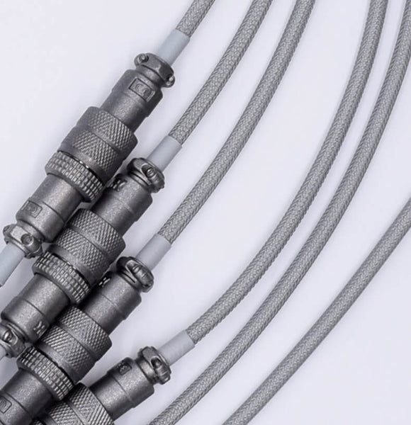 Gray custom keyboard cables