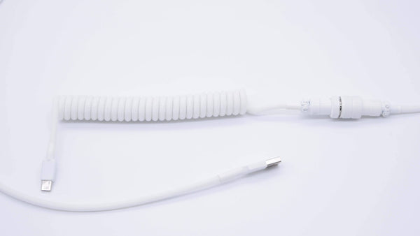 White Monochrome Coiled Aviator Cable