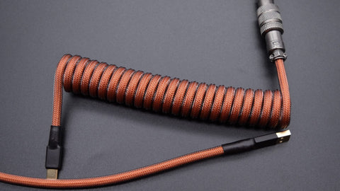 Carbon Themed Mechanical Keyboard Aviator Cable
