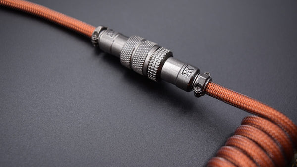 Carbon Themed Mechanical Keyboard Aviator Cable