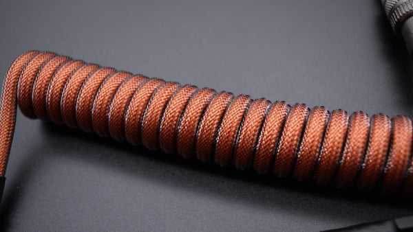 Carbon Themed Mechanical Keyboard Aviator Cable