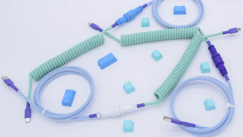 Frozen Llama themed mechanical USB keyboard cable designed by Mechcables