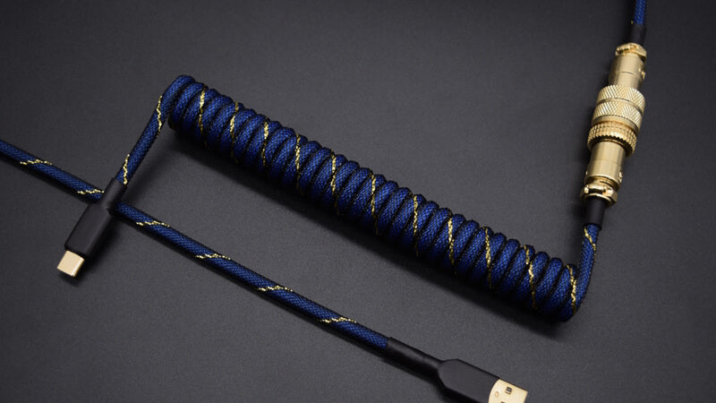 GMK BLUE SAMURAI CUSTOM mechanical keyboard cable reddit