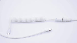White Monochrome Coiled Aviator Cable